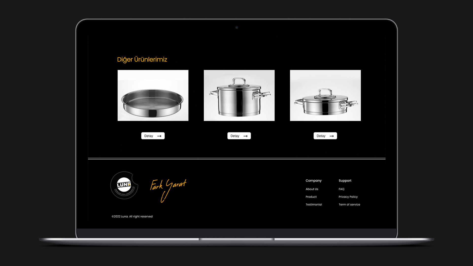 Luna Cookware web sitesi — ekran 6